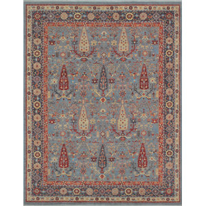 One-of-a-Kind Woodmoor Wajma Hand-Knotted Wool Grey Area Rug