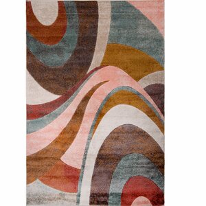 Dufresne Brown/Red Area Rug