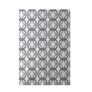 We're All Connected Geometric Print Classic Gray Indoor/Outdoor Area Rug