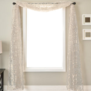 Dollie Nature / Floral Sheer Window Scarf