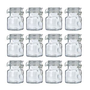 Mini Clip Top Glass 12 Piece Canning Jar Set (Set of 12)