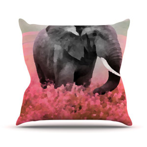 Ele-Phant by Oriana Cordero Throw Pillow