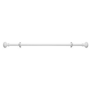 Solomon White Decorative Single Curtain Rod