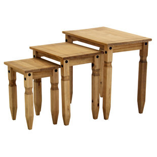 Pine Nest Of Tables Sets Wayfair Co Uk Abilio 3 Piece Nest Of Tables