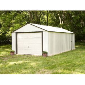 Murryhill 12 ft. 2 in. W x 16 ft. 11 in. D Metal Garage Shed