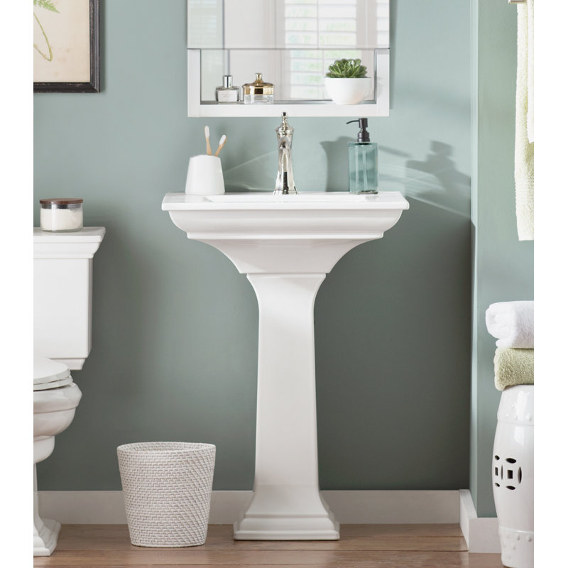 K 2344 8 1 0 33 47 Kohler Memoirs Ceramic Memoirs Ceramic 25 Pedestal Bathroom Sink With Overflow