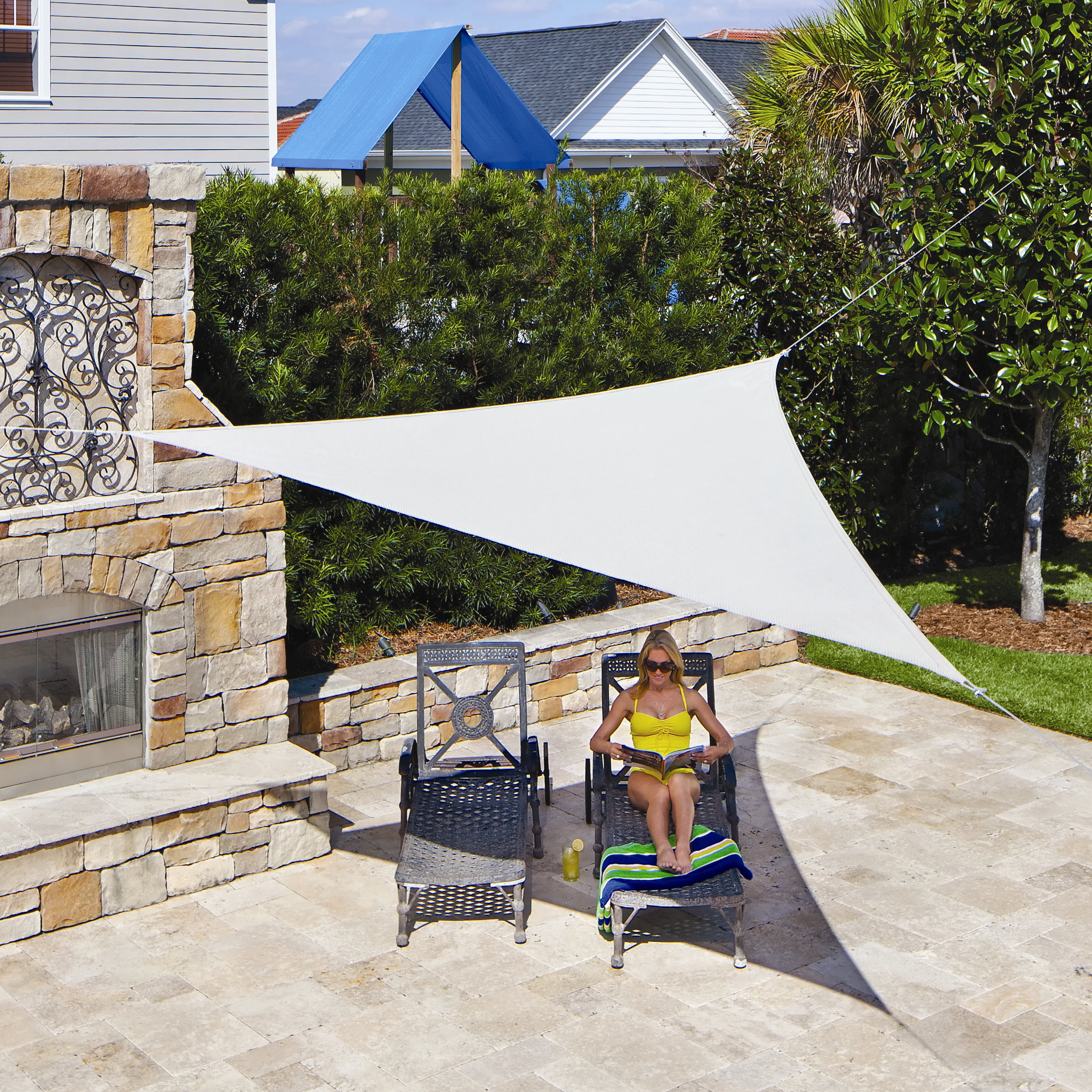 Coolaroo 12' Triangle Shade Sail & Reviews Wayfair