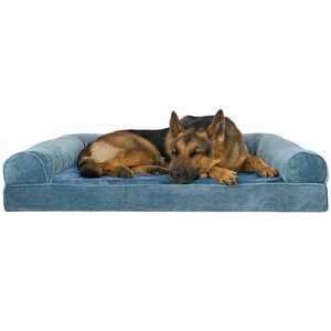 Faux Fur and Velvet Orthopedic Dog Sofa