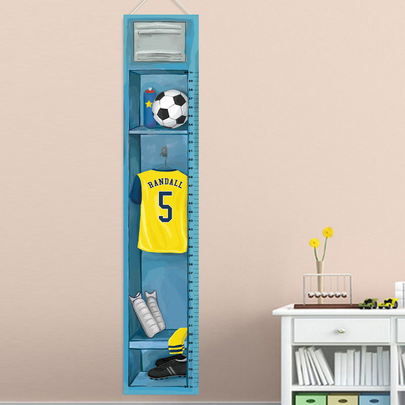 Zoomie Kids Bosco Soccer Growth Chart Personalized Wall Hanging Bosco Soccer Growth Chart Personalized Wall Hanging