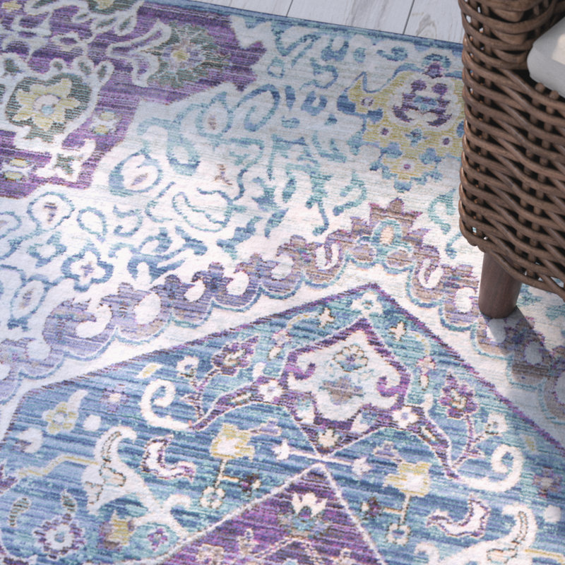 Fields Purple / Blue Area Rug & Reviews Birch Lane