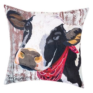 Cow Indoor/Outdoor Throw Pillow