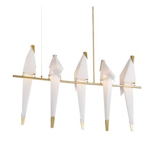 Bird Swinging 5-Light Kitchen Island Pendant