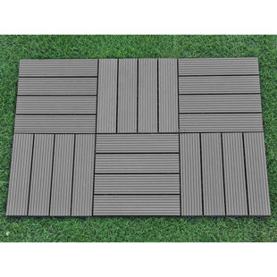 Outdoor Deck Tiles Planks You Ll Love Wayfair 12 X Plastic Interlocking Deck Tile In Gray