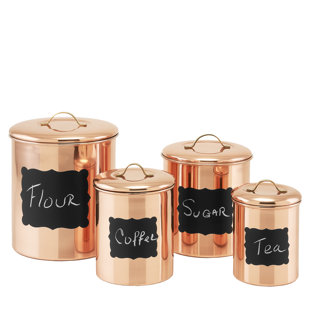 Coffee Tea Sugar Canisters Wayfair 4 Piece Coffee Tea Sugar Set