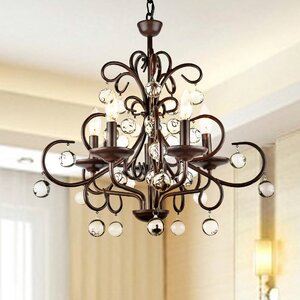 Wrought Iron 5-Light LED Mini Chandelier