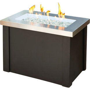 Modern Outdoor Fireplaces Allmodern Providence Metal Gas Fire Pit Table