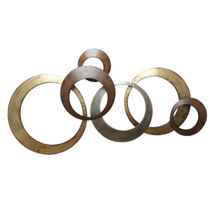 Interlocking Circles Metal Wall Du00e9cor