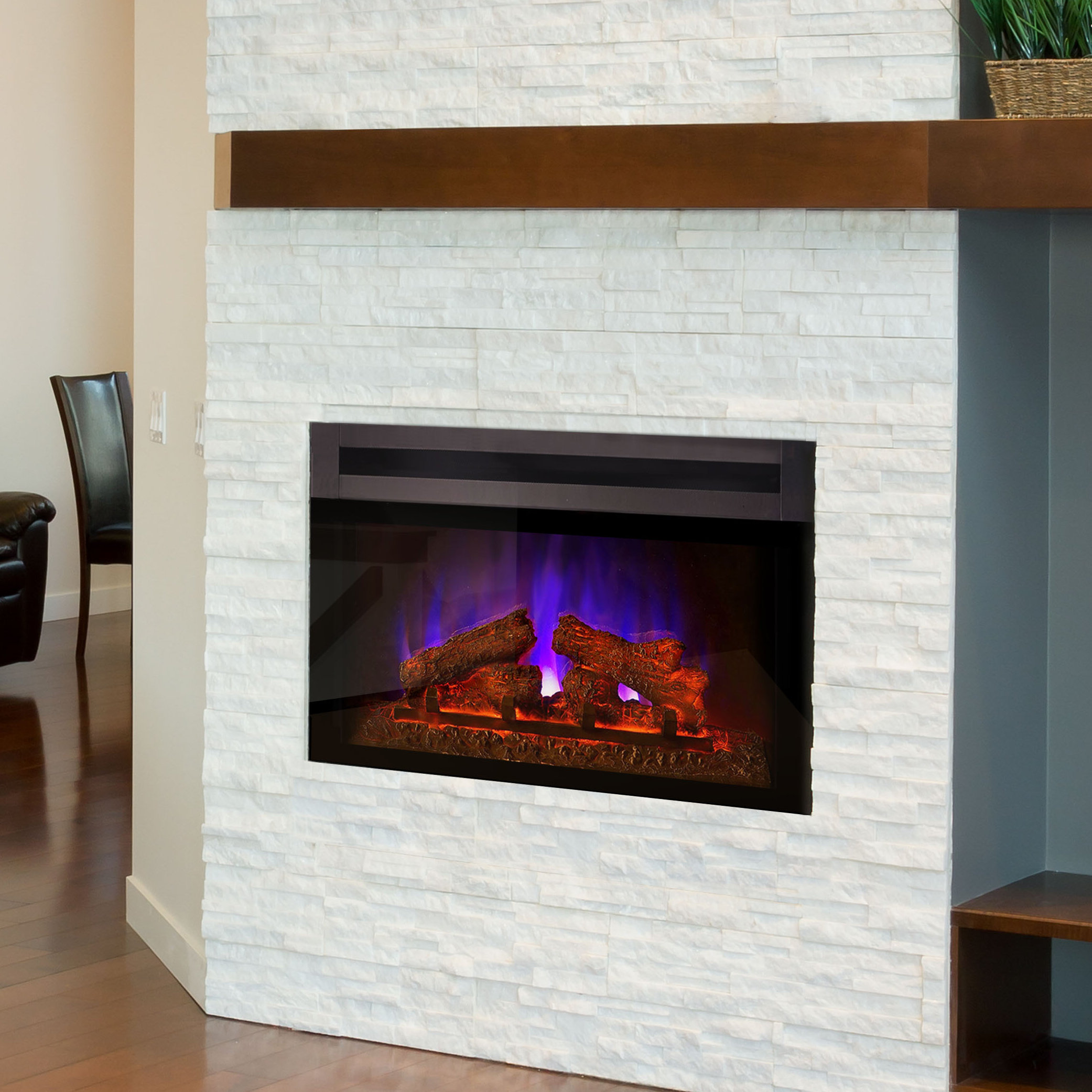 Orren Ellis Kingsley Custom Designer Electric Fireplace Insert Wayfair