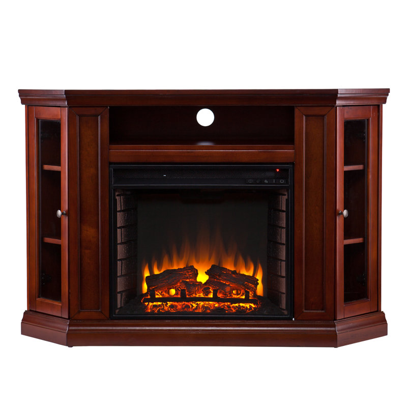 Alcott Hill Dunminning Corner TV Stand with Fireplace ...