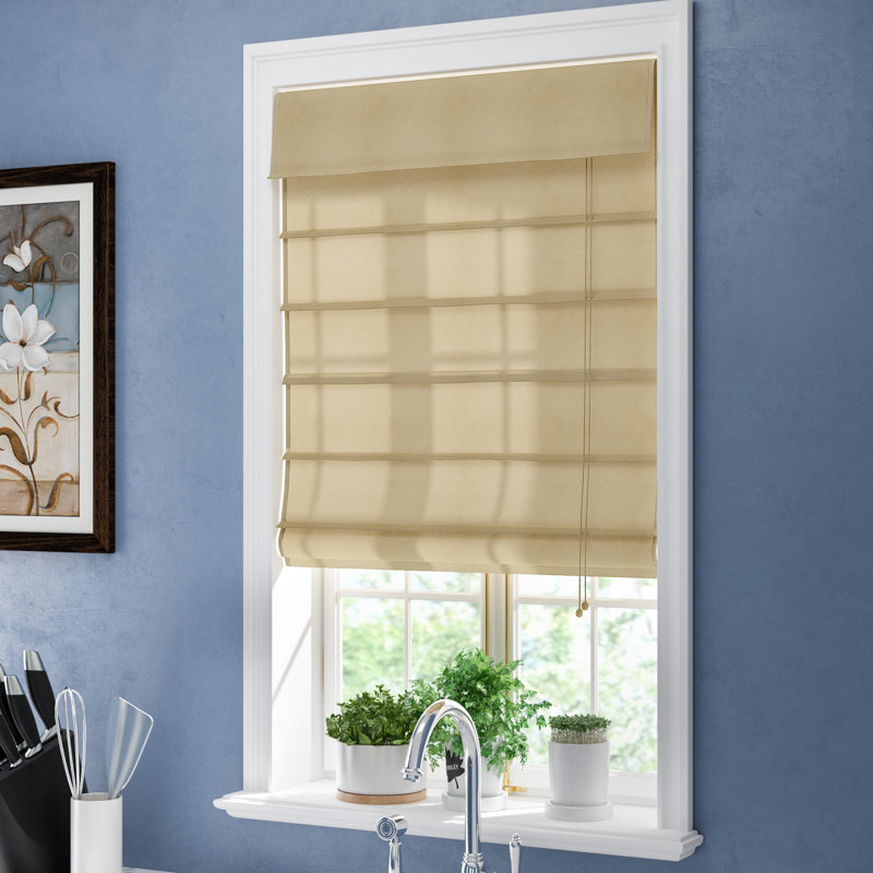 Symple Stuff Light Filtering Beige Roman Shade & Reviews Wayfair