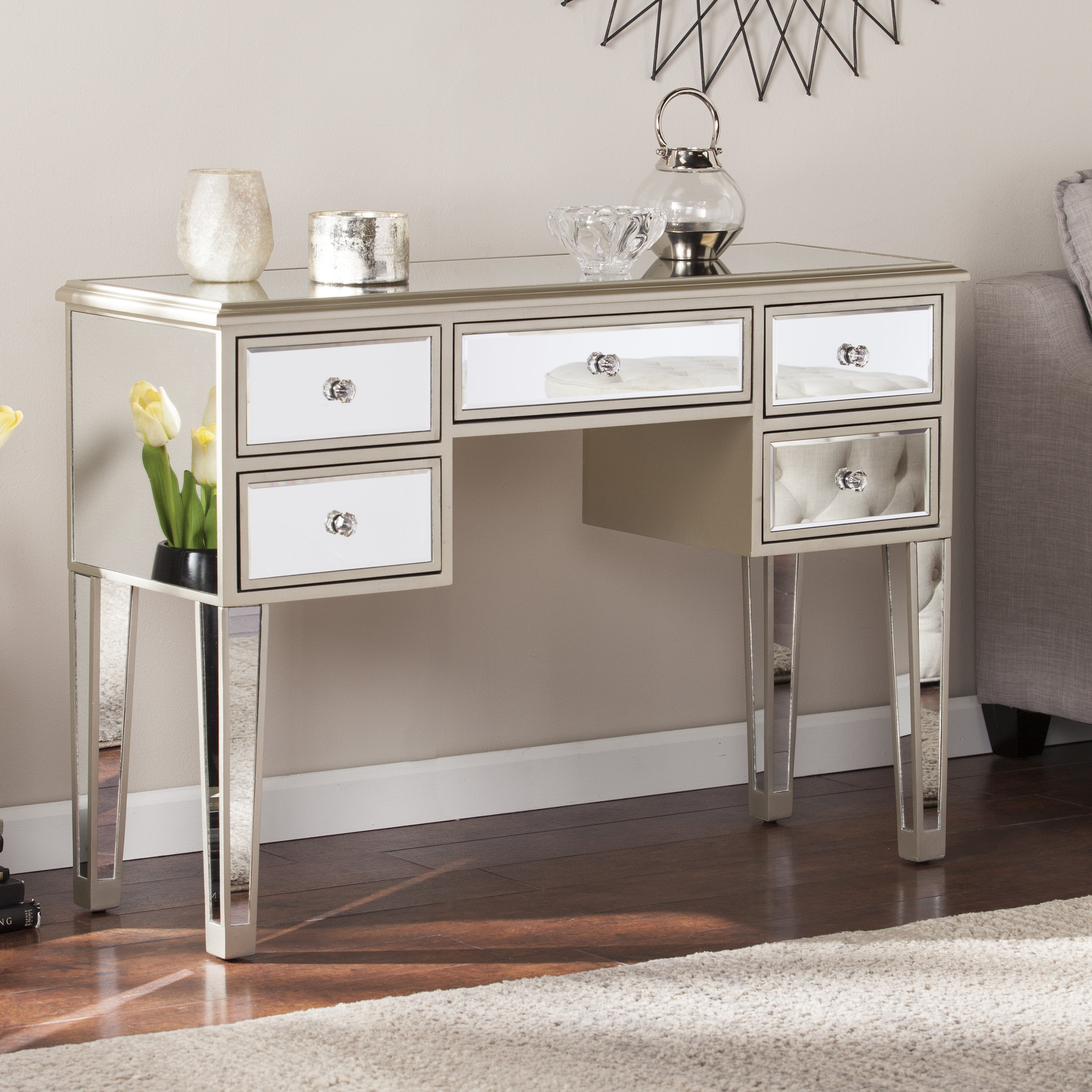 Wilmer Mirrored Console Table