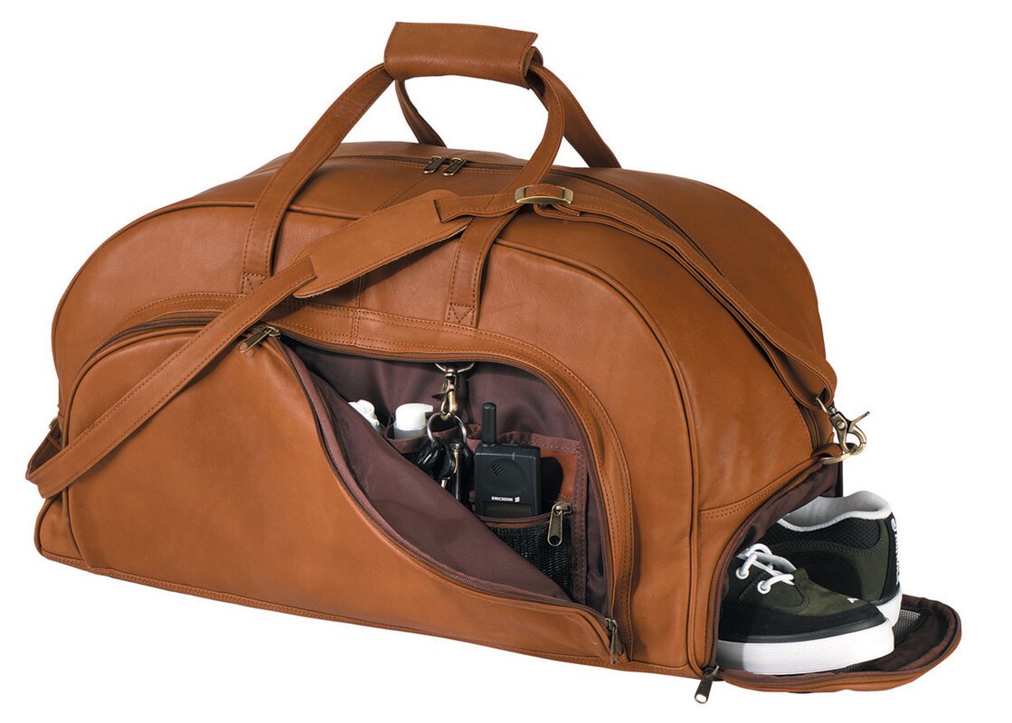 Royce Leather Royce Leather Full Grain Cowhide Travel Duffel Bag with ...