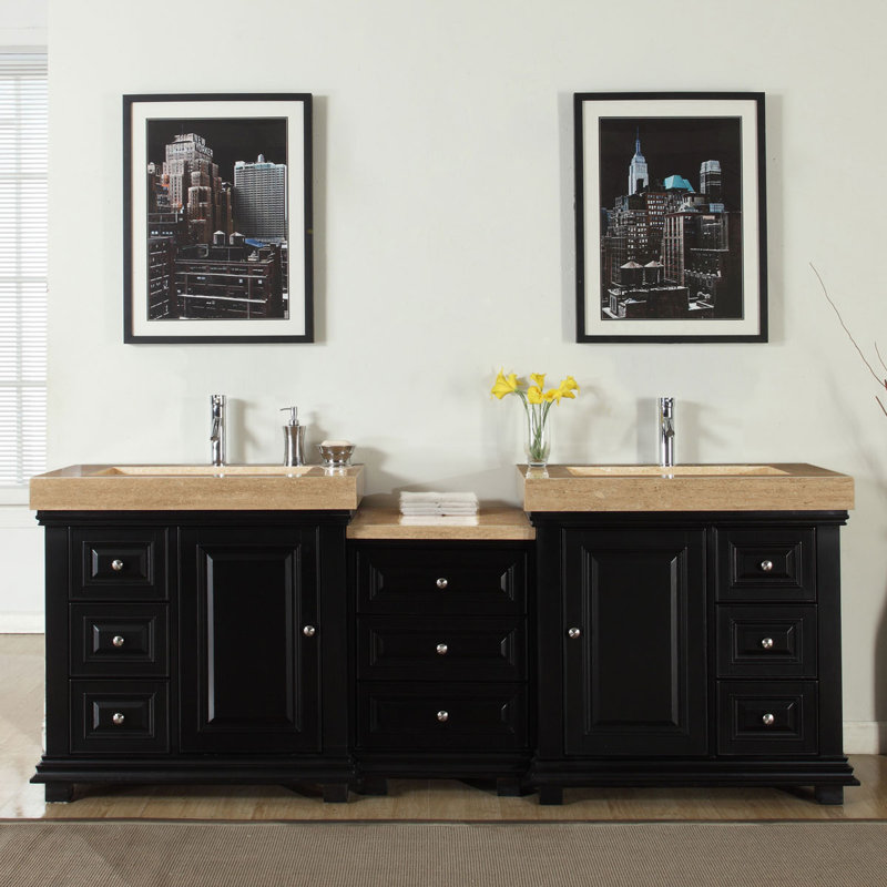 Modern Bathroom Vanity And Sink silkroad exclusive 90" double sink modern bathroom vanity set Modern Bathroom Vanity And Sink silkroad exclusive 90" double sink modern bathroom vanity set