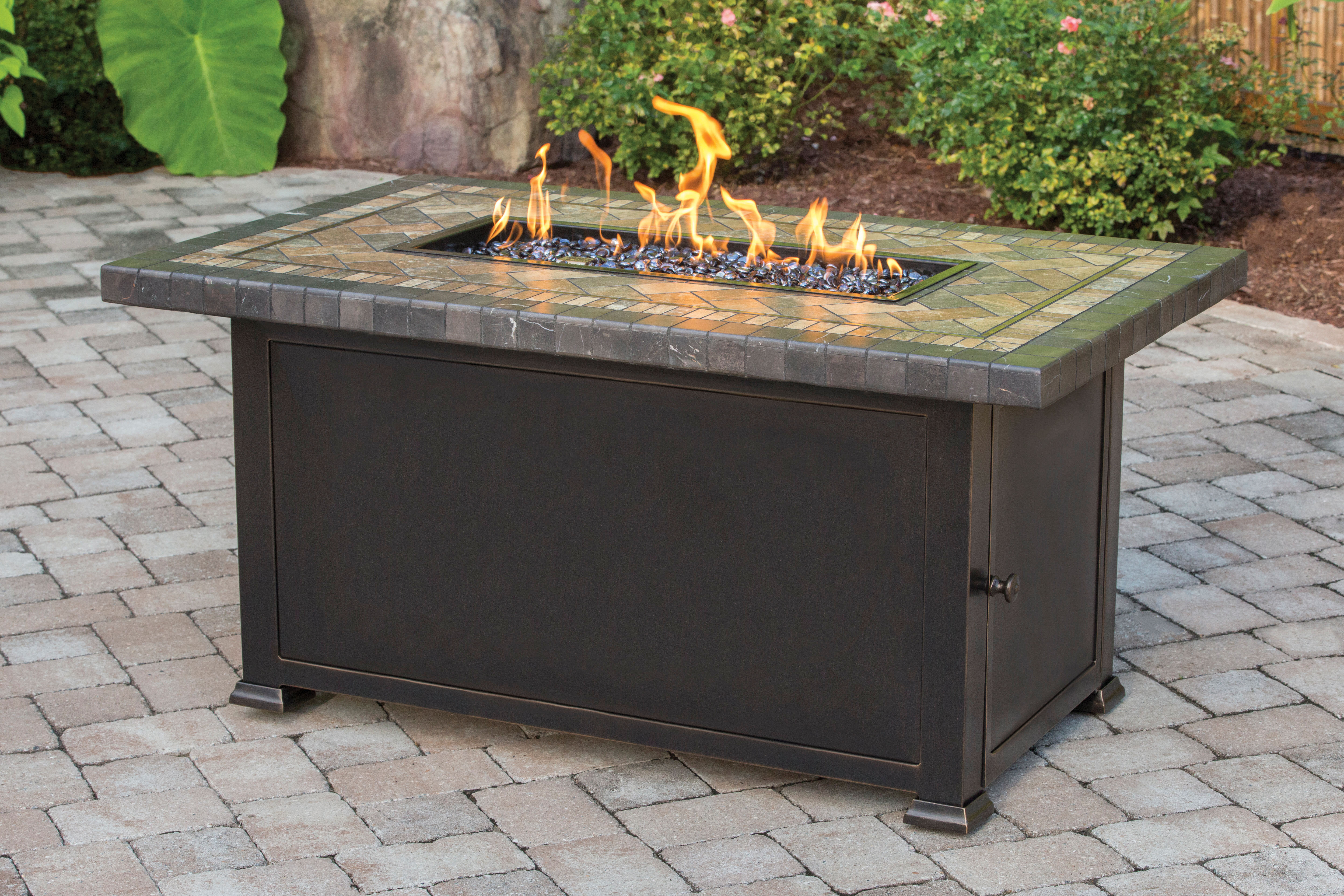 Agio Agio Florence Aluminum Propane Fire Pit Table Wayfair