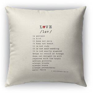 Love is Burlap Indoor/Outdoor Pillow