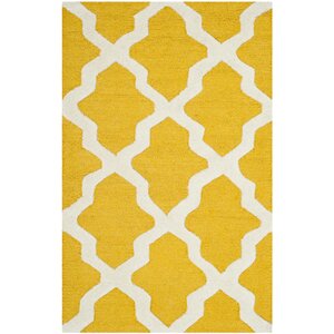 Charlenne Gold & Ivory Area Rug