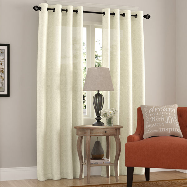 Three Posts Baremeadow Solid Sheer Grommet Single Curtain Panel