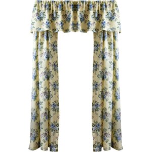 Linley Nature/Floral Semi-Sheer Rod Pocket Curtain Panels