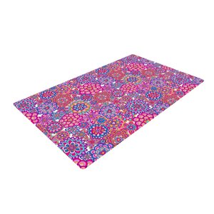 Julia Grifol My Happy Flowers Pink/Red Area Rug
