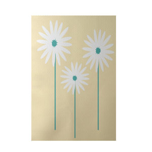 Omar Floral Print Soft Yellow Indoor/Outdoor Area Rug