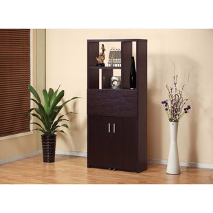 Bookcase Folding Wayfair Ivey Standard Bookcase With Fold Down Desk