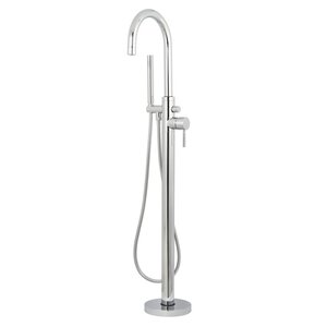 Concord Single Handle Floor Mount Tub Faucet with Hand Shower