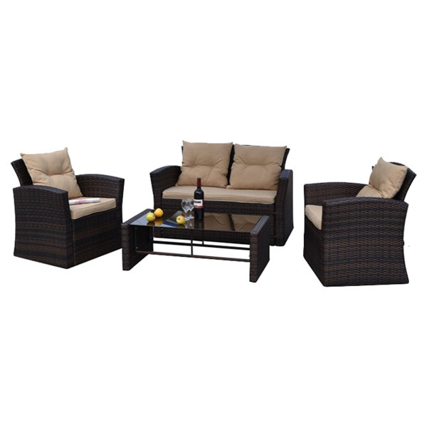 Wicker Patio Conversation Sets You Ll Love Wayfair