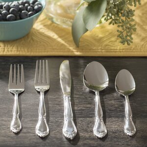 Eastvale 46 Piece Rose Flatware Set