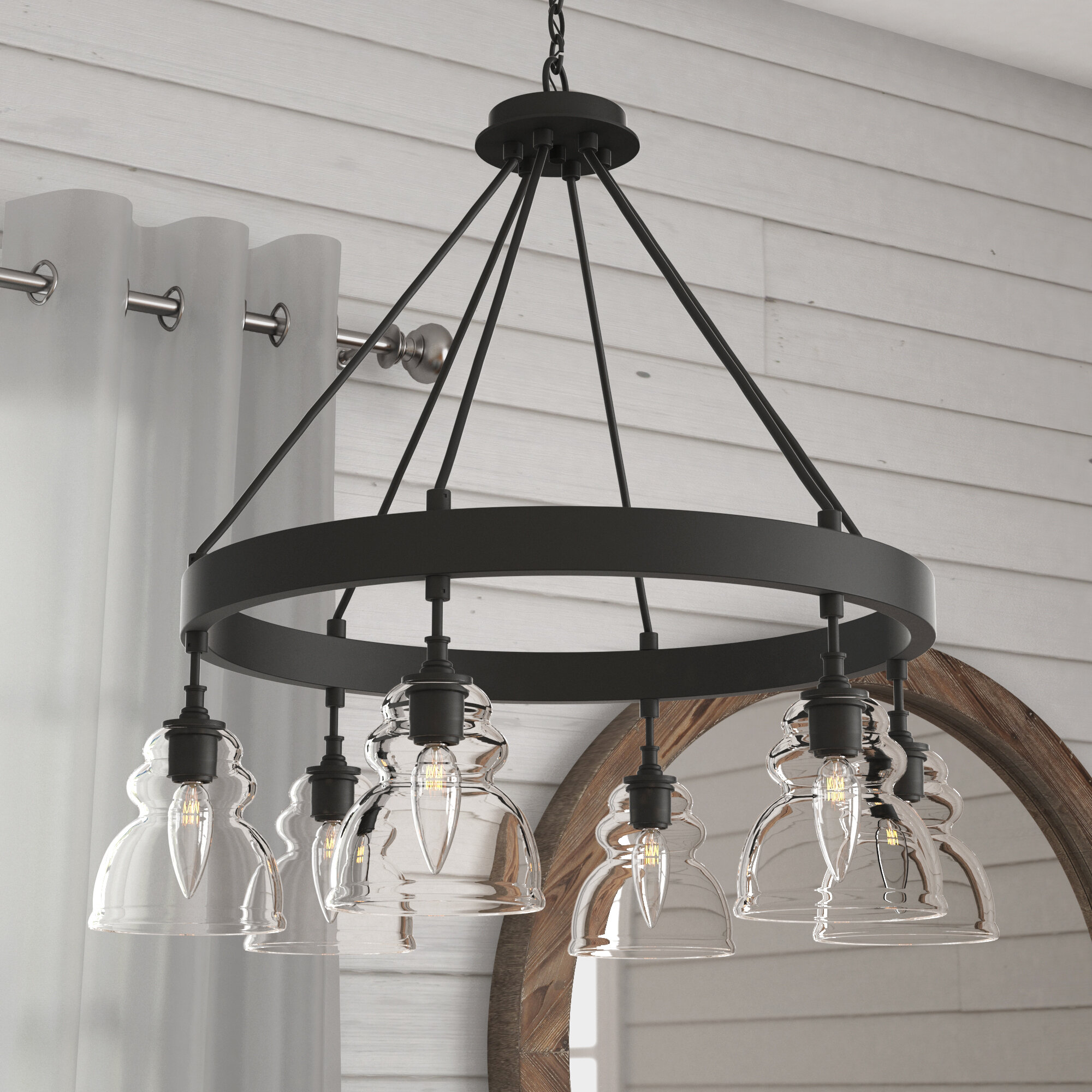 Laurel Foundry Modern Farmhouse Arla 6 Light Shaded Chandelier   Arla 6 Light Shaded Chandelier 