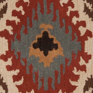 Bremner Hand-Tufted Orange/Brown Area Rug