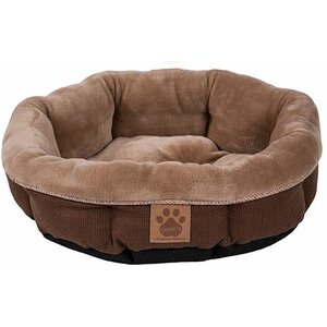 Snoozzy Rustic Elegance Round Shearling Bed