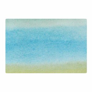 Jennifer Rizzo Watercolor Paint Stripe Blue/Tan Area Rug