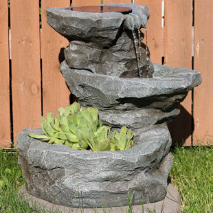 Solar Fountains You Ll Love Wayfair Ca Vasquez Fibregl Solar Garden Water Fountain