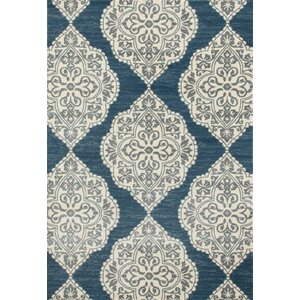 Arabella Machine Woven Blue Area Rug