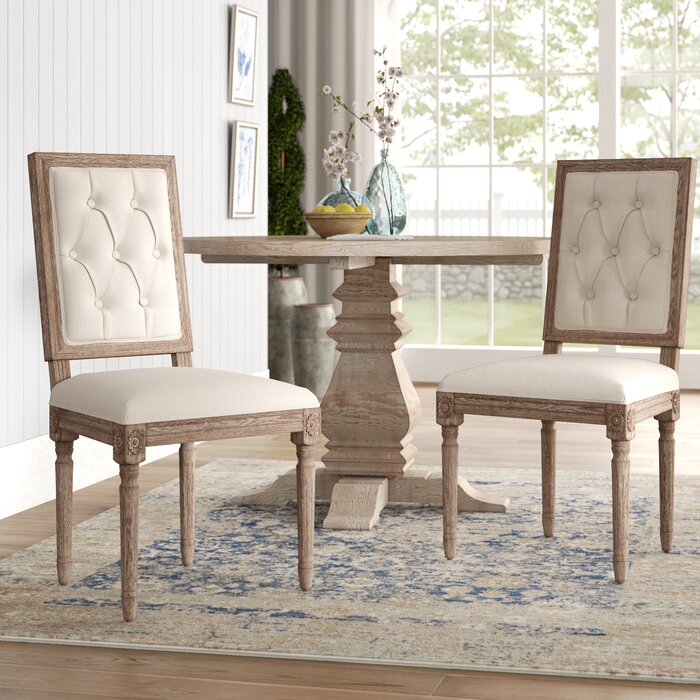 patillo tufted square back upholstered dining chair