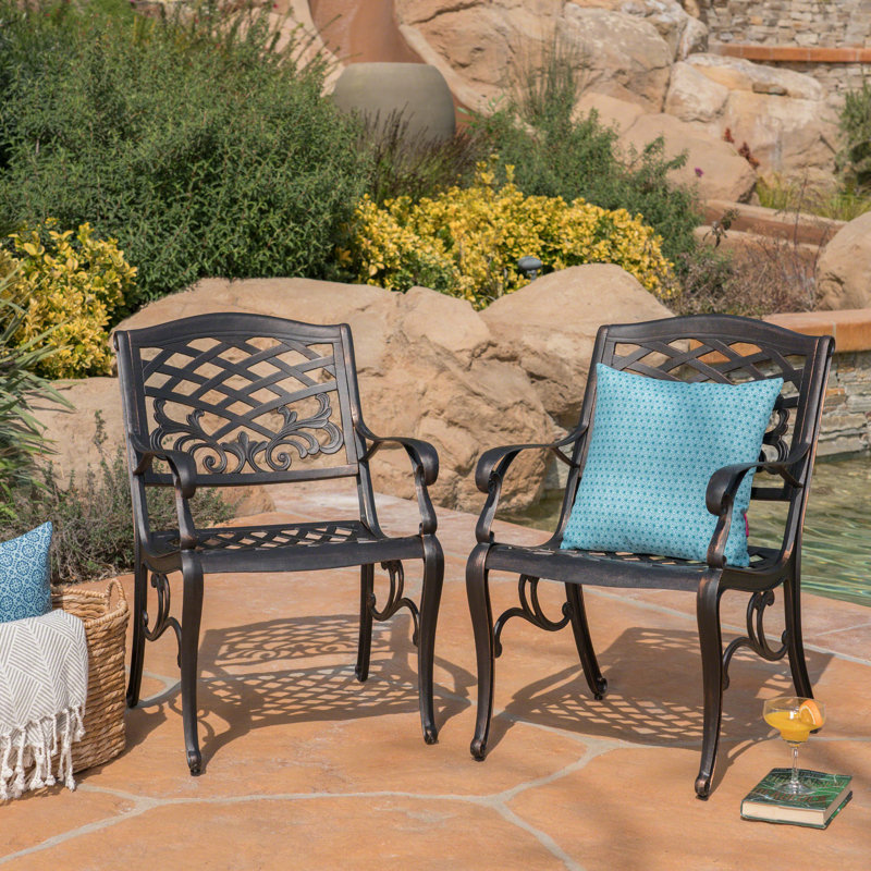 Fleur De Lis Living Brainerd Outdoor Patio Dining Chair Wayfair Brainerd Outdoor Patio Dining Chair