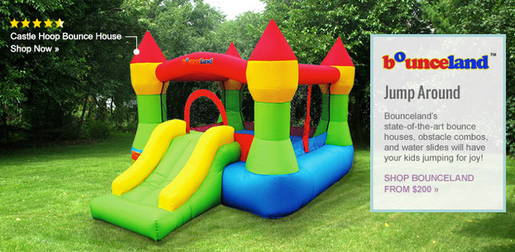 Bounceland Inflatable Bounce House Island Water Slide Bounceland Inflatable Bounce House Island Water Slide