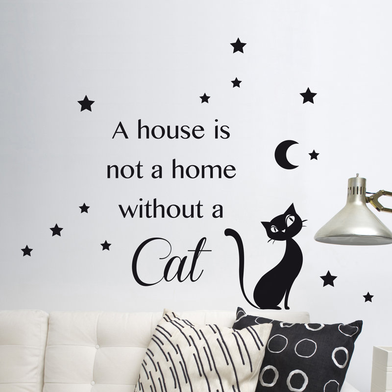wallpops! home decor line cat silhouette wall decal & reviews | wayfair