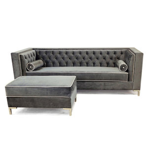 Sofa And Ottoman Set Wayfair Tobias Chesterfield Sofa And Ottoman