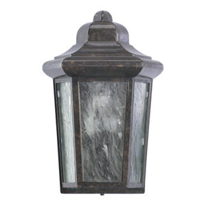 Mehar 1-Light Glass Shade Outdoor Flush Mount